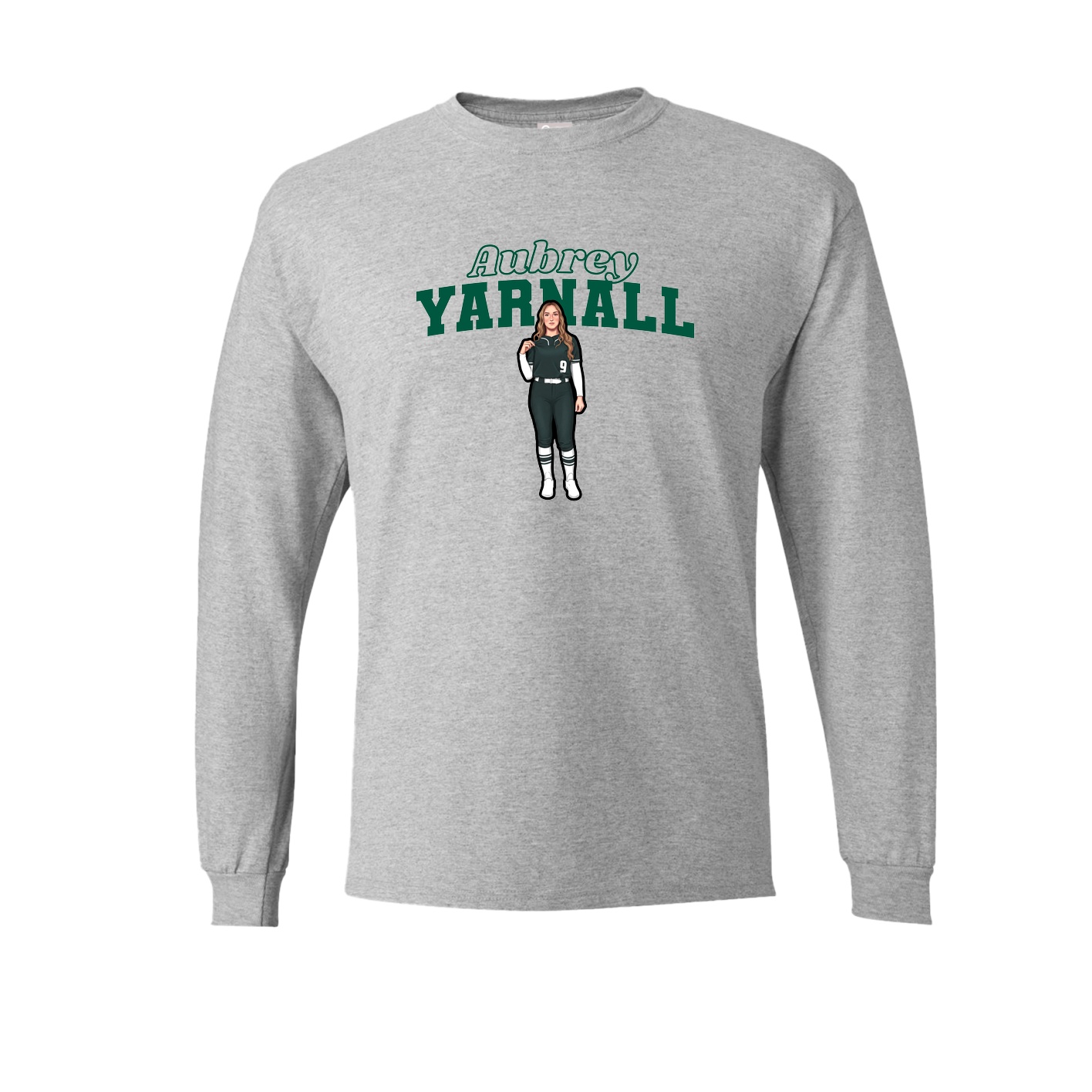 Long Sleeve Tee — Name Arch in Grey