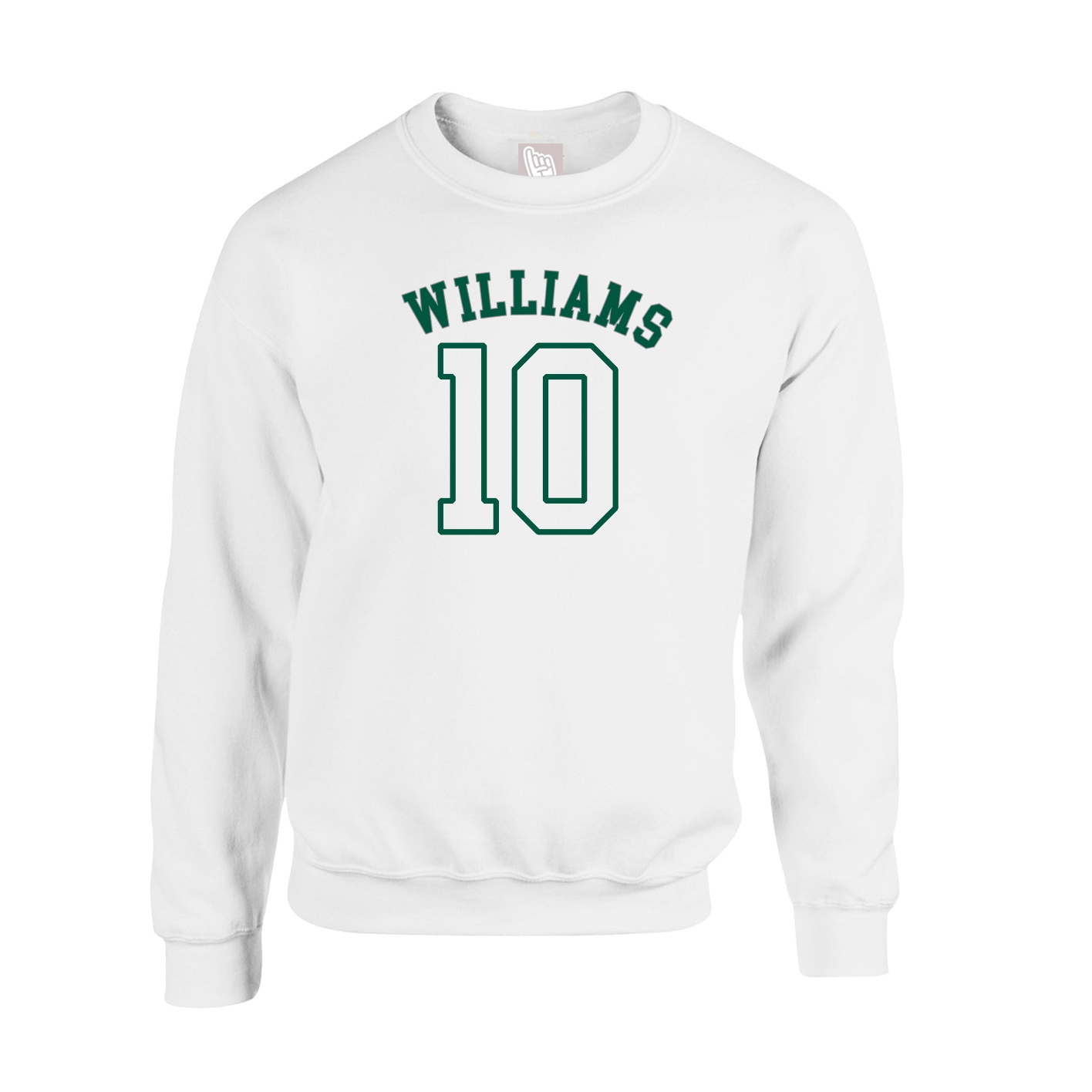 Fleece Crew — Shirsey Arch in White
