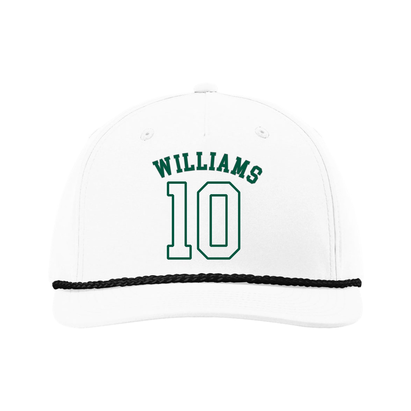 Five-Panel Classic Rope Cap — Shirsey Arch in White