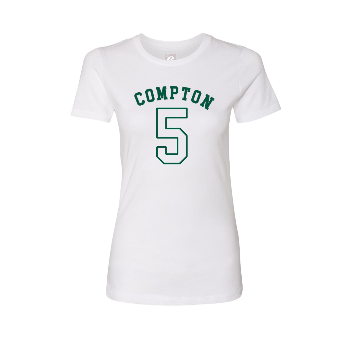 Fitted Women's Tee — Shirsey Arch in White