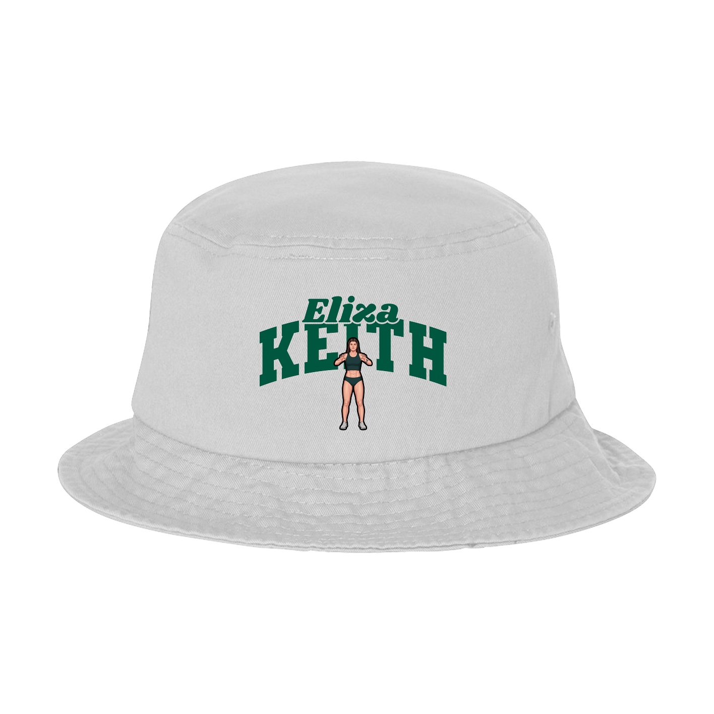 Bucket Cap — Signature Arch in White