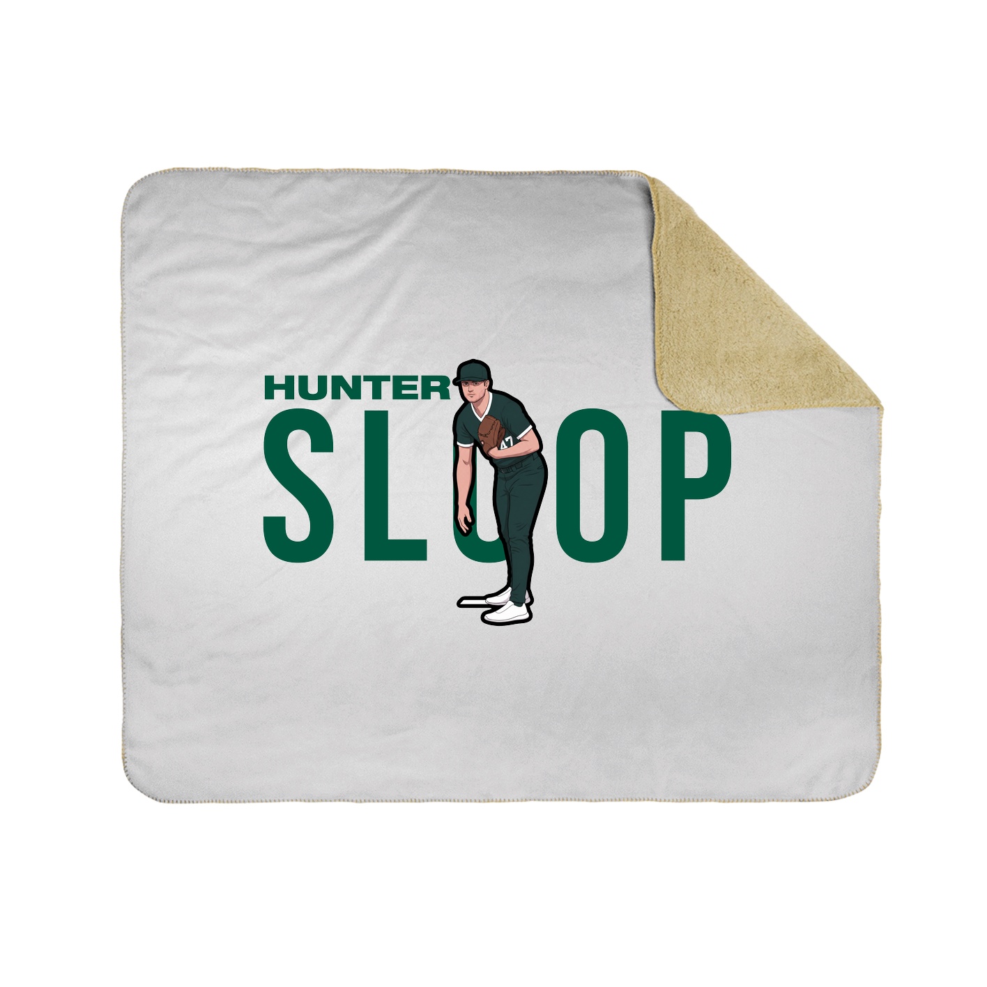 Throw Blanket — Player Name in White