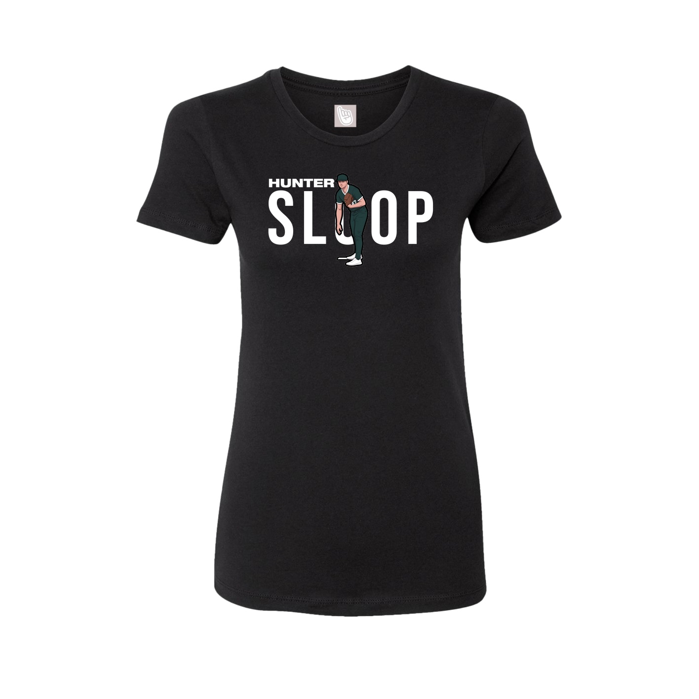 Fitted Women's Tee — Player Name in Black