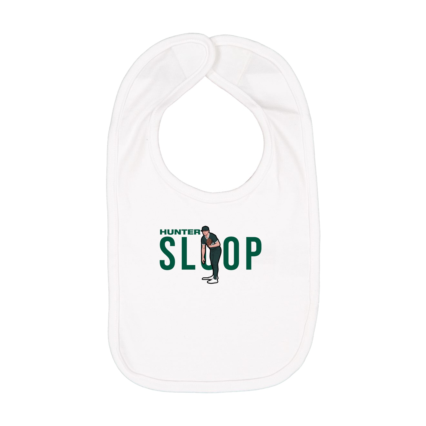 Infant Bib — Player Name in White