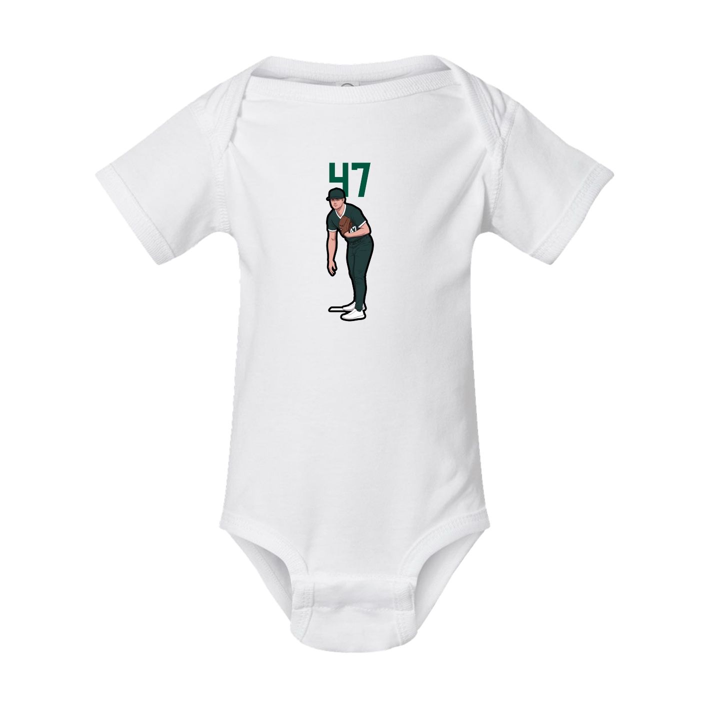 Baby Onesie — Number Top in White