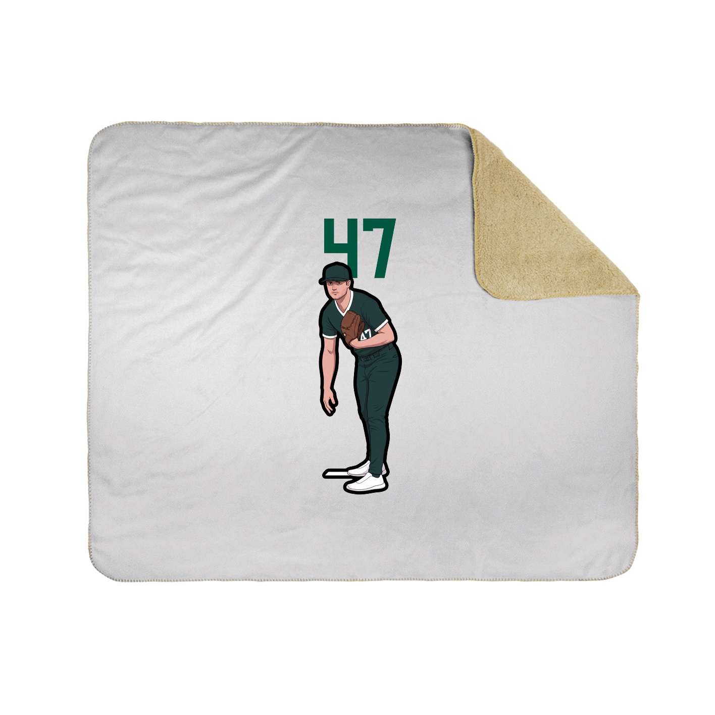 Throw Blanket — Number Top in White
