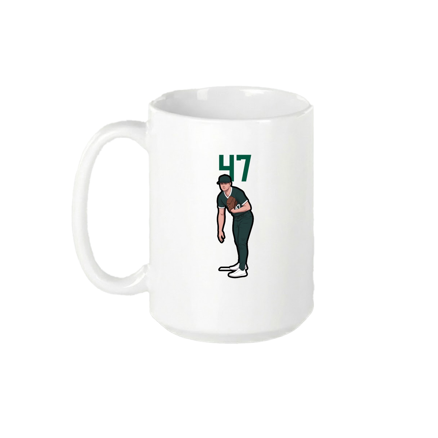 15oz Coffee Mug — Number Top in White