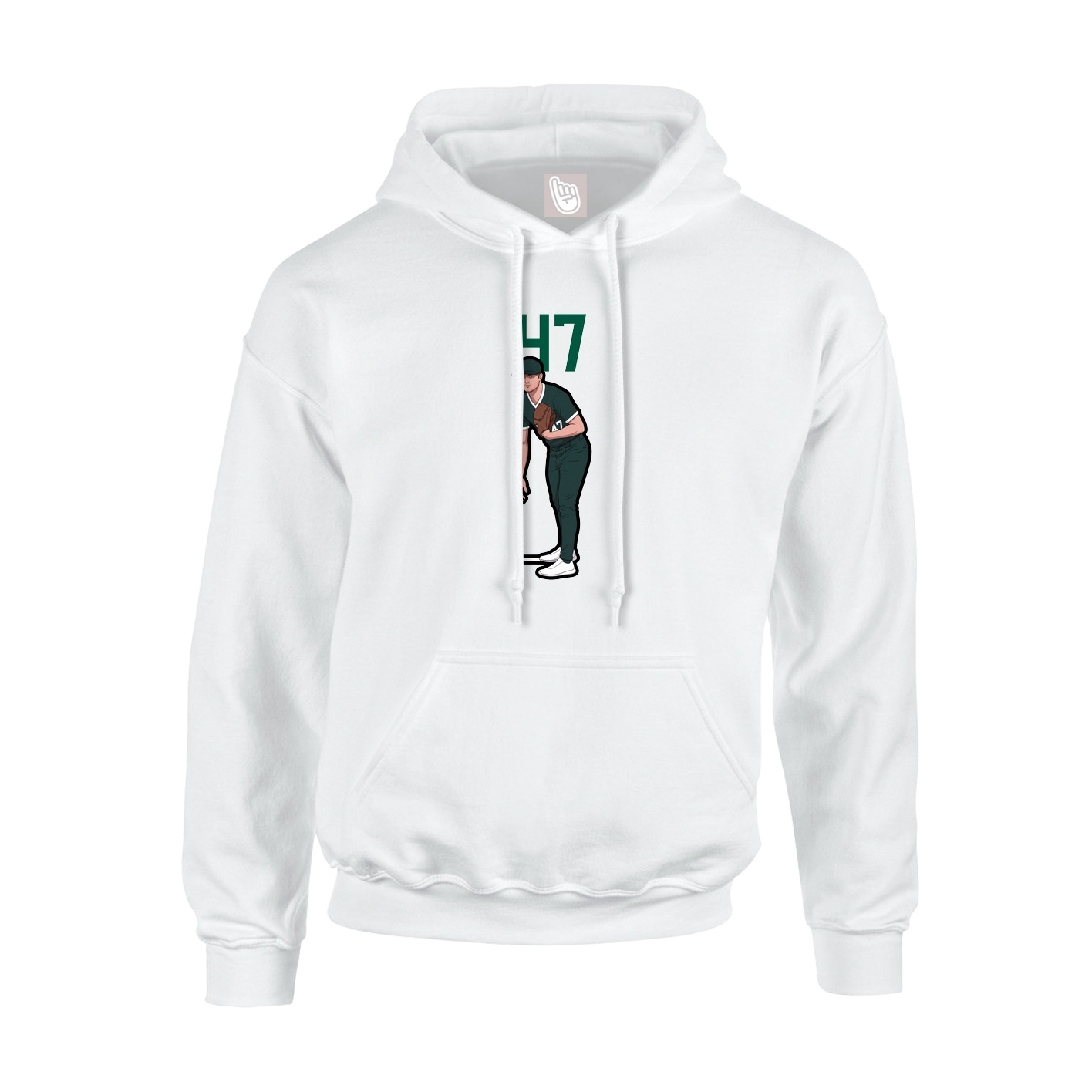 Hoodie — Number Top in White