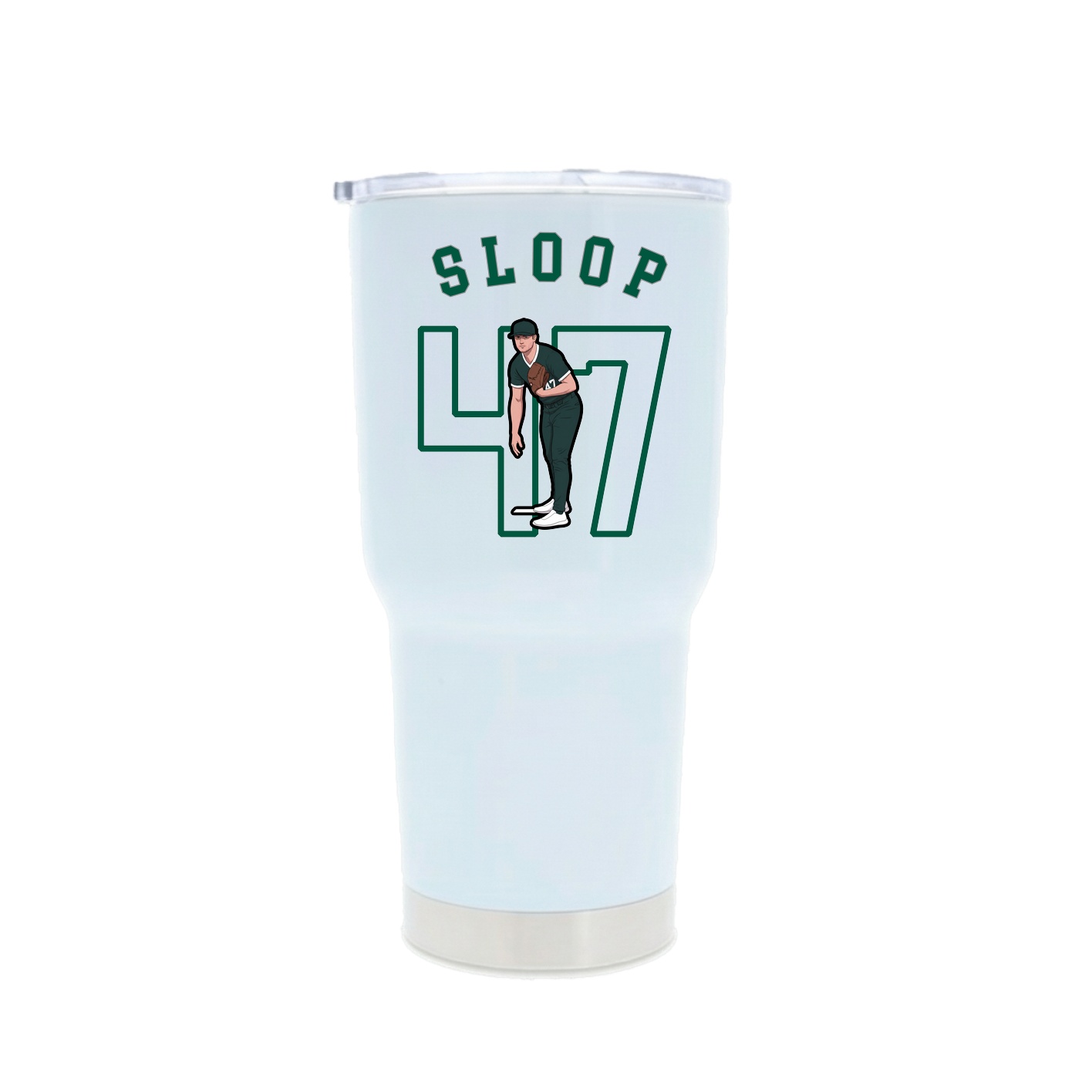 30oz Stainless Steel Tumbler — Shirsey Arch in White