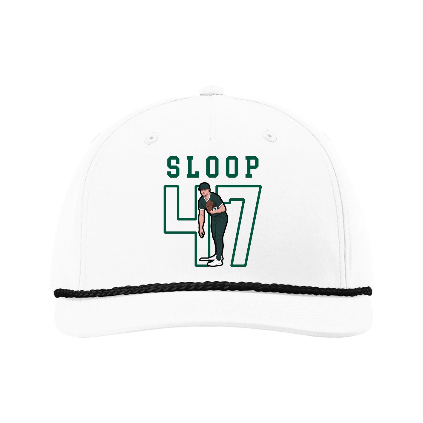 Five-Panel Classic Rope Cap — Shirsey in White
