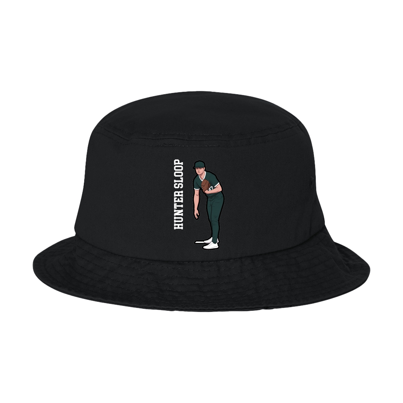 Bucket Cap — Name Vertical in Black