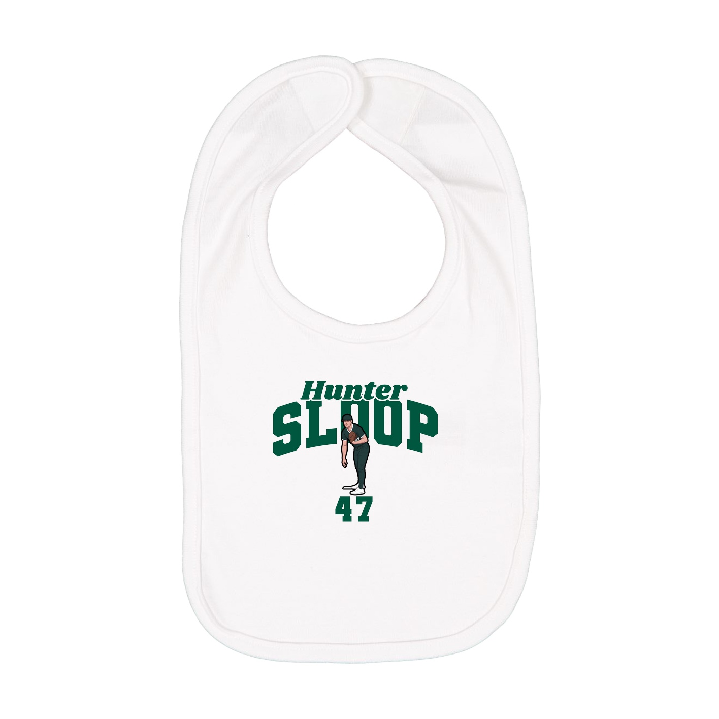 Infant Bib — Signature Arch in White