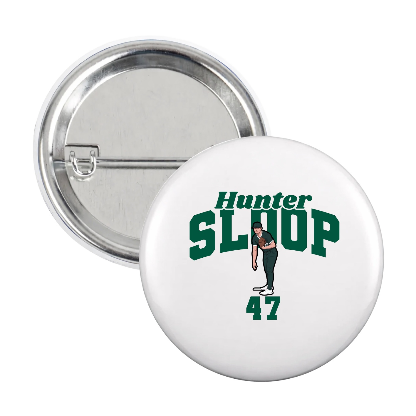 Game Day Button — Signature Arch in White