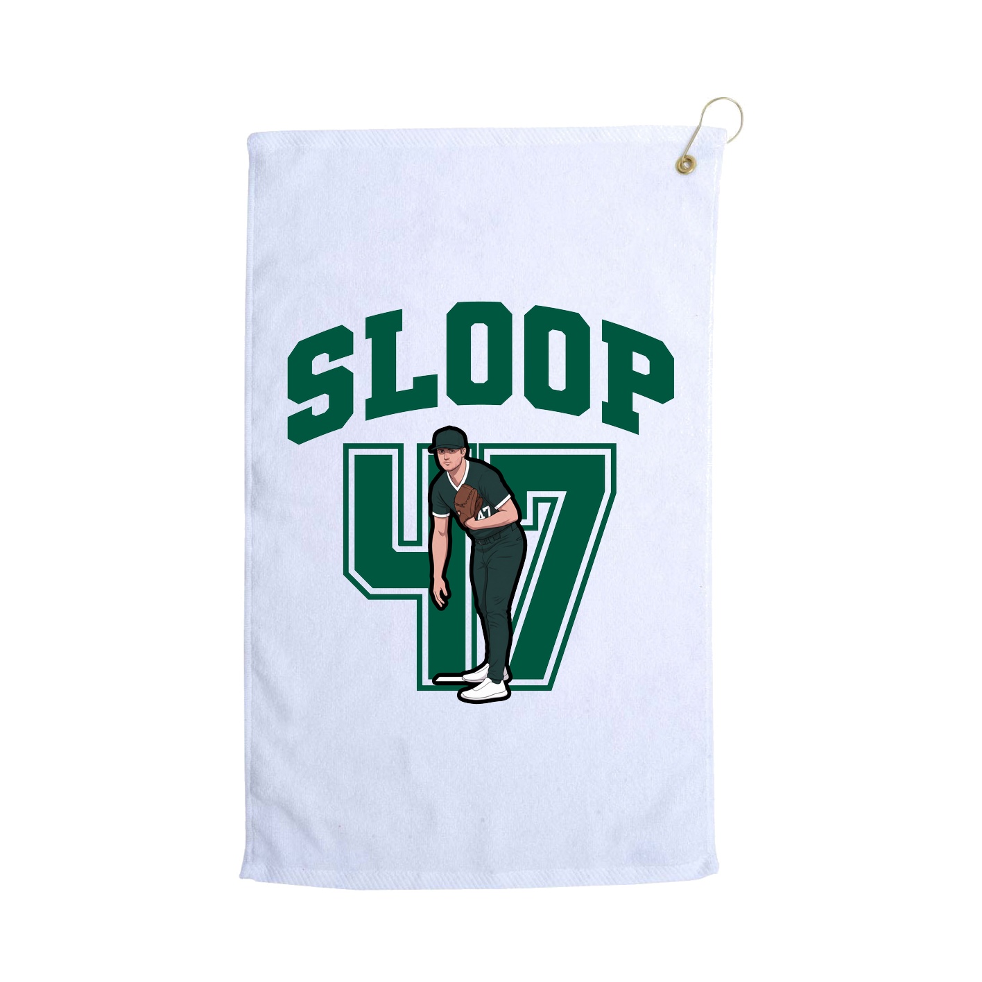 Golf Towel — Number in White