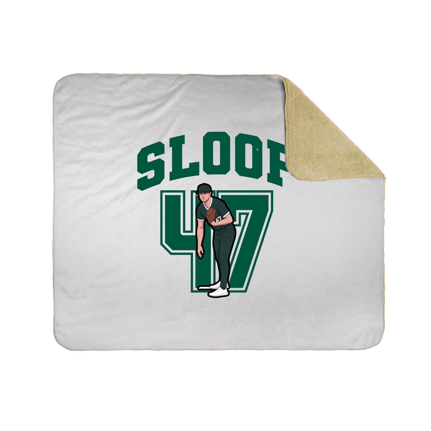 Throw Blanket — Number in White