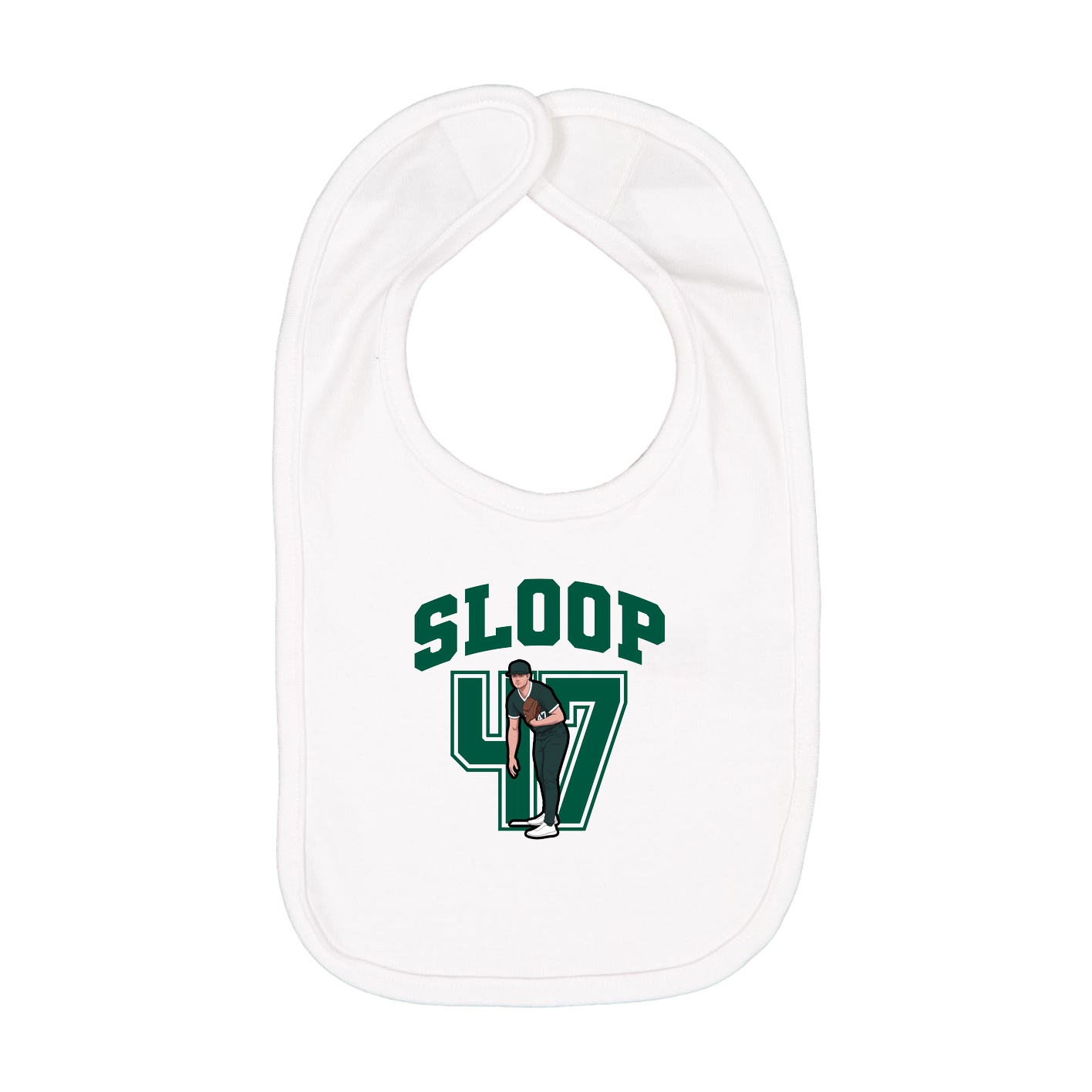 Infant Bib — Number in White