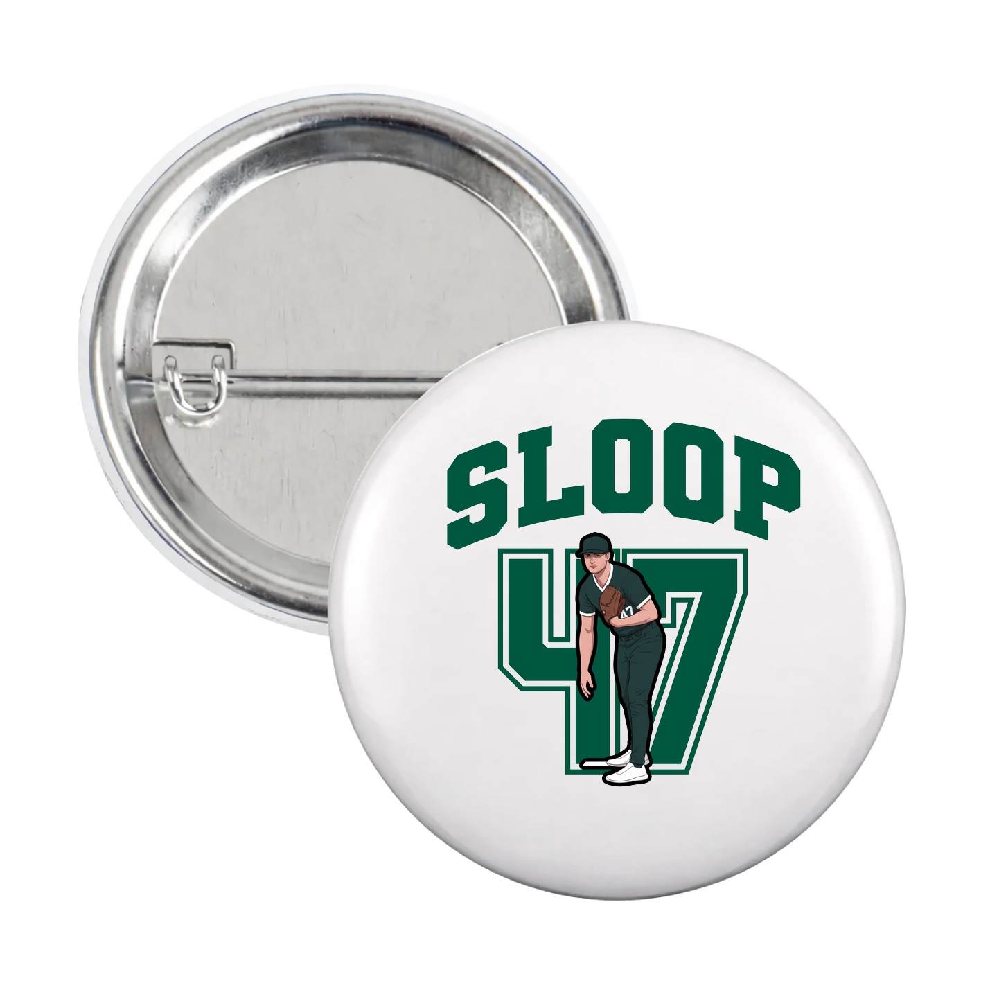 Game Day Button — Number in White