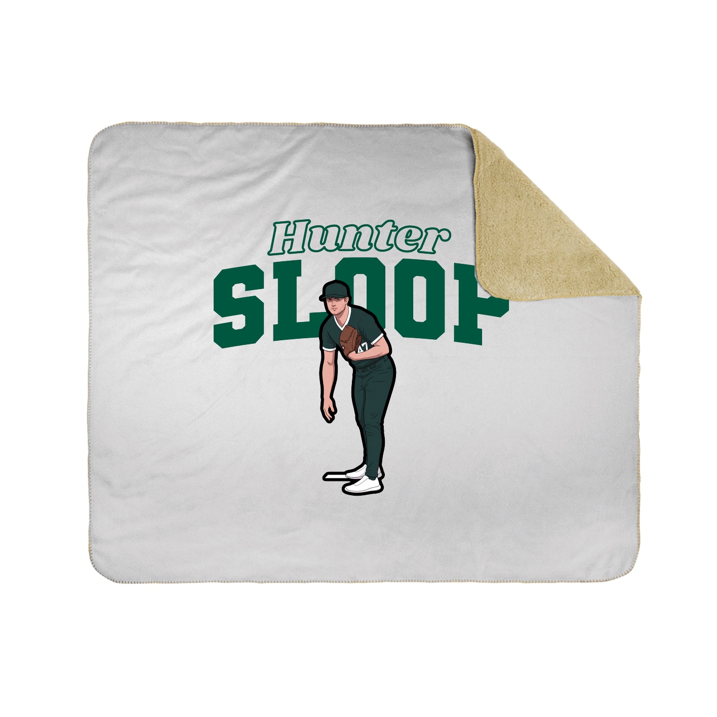 Throw Blanket — Name Arch in White