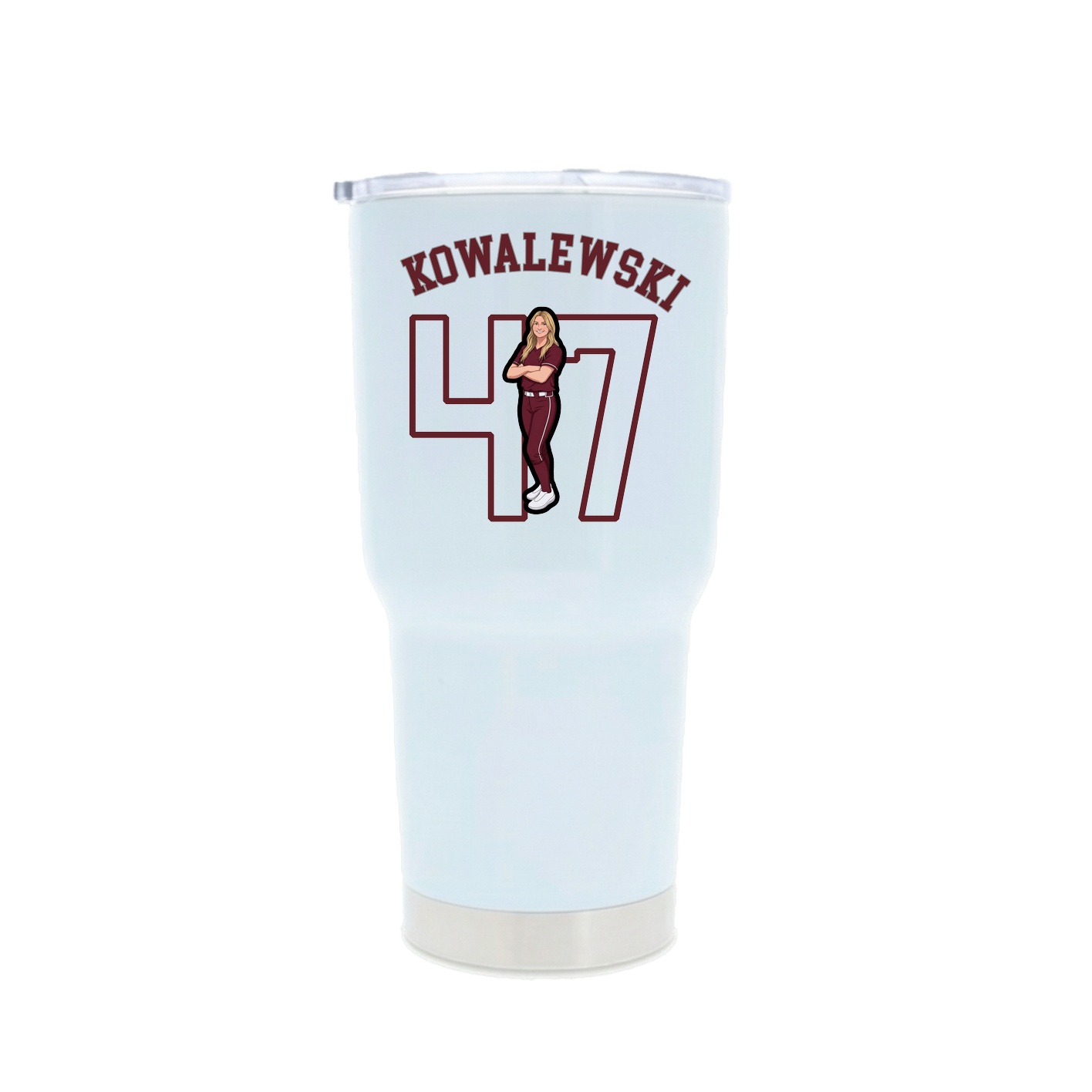 30oz Stainless Steel Tumbler — Shirsey Arch in White