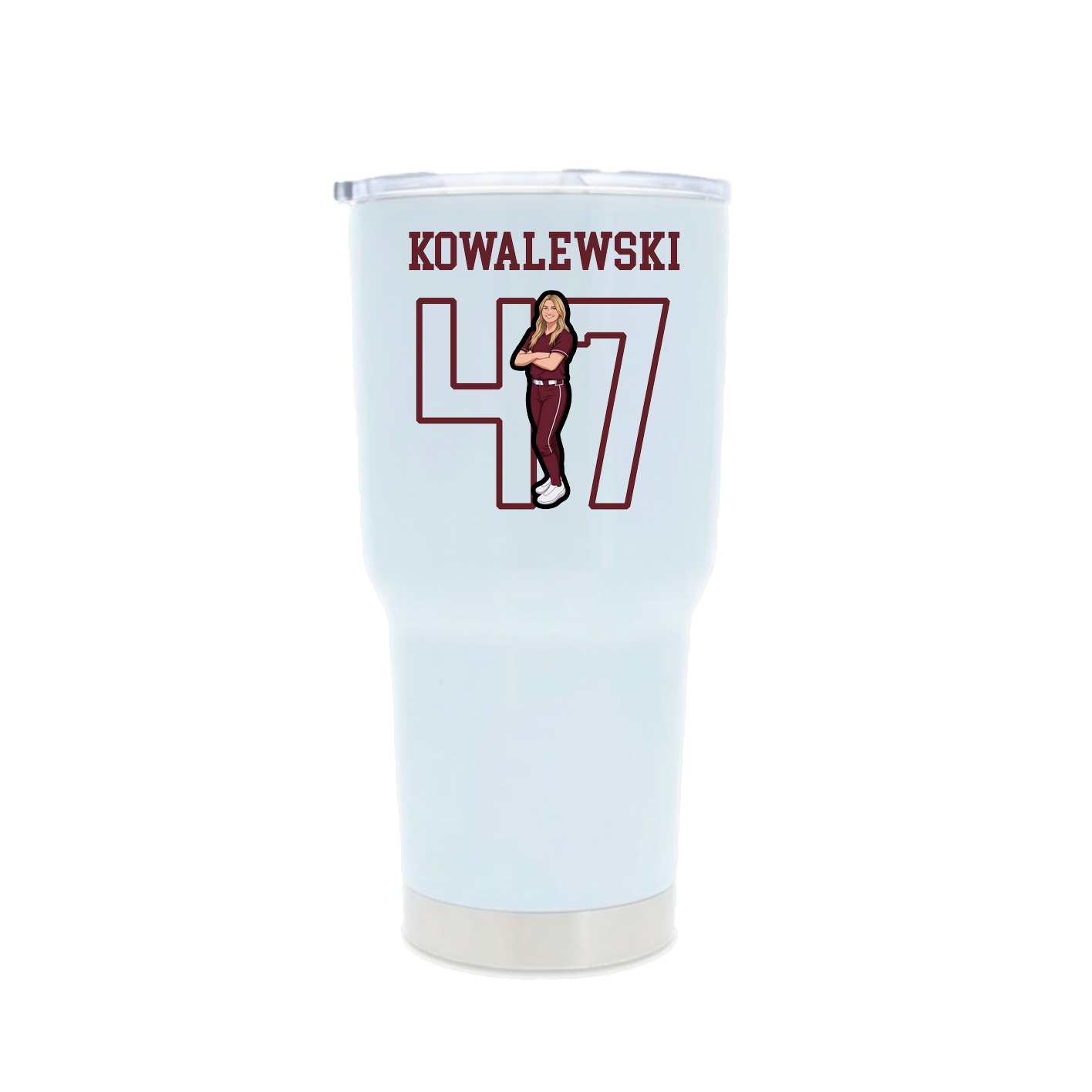 30oz Stainless Steel Tumbler — Shirsey in White