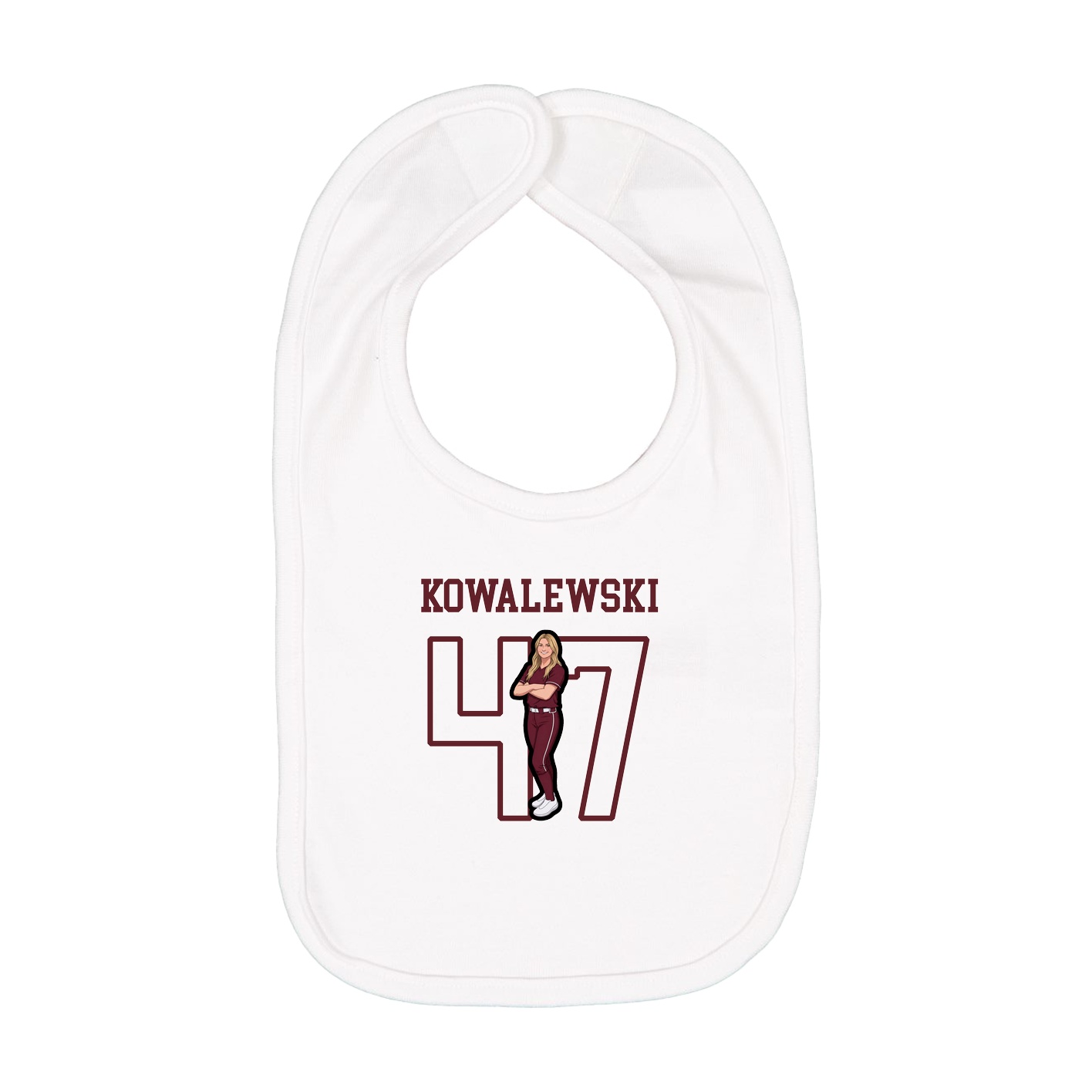 Infant Bib — Shirsey in White