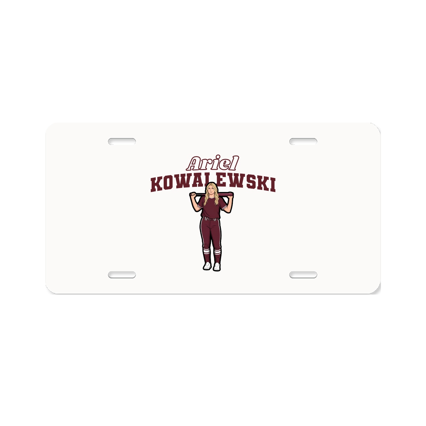 License Plate — Name Arch in Classic