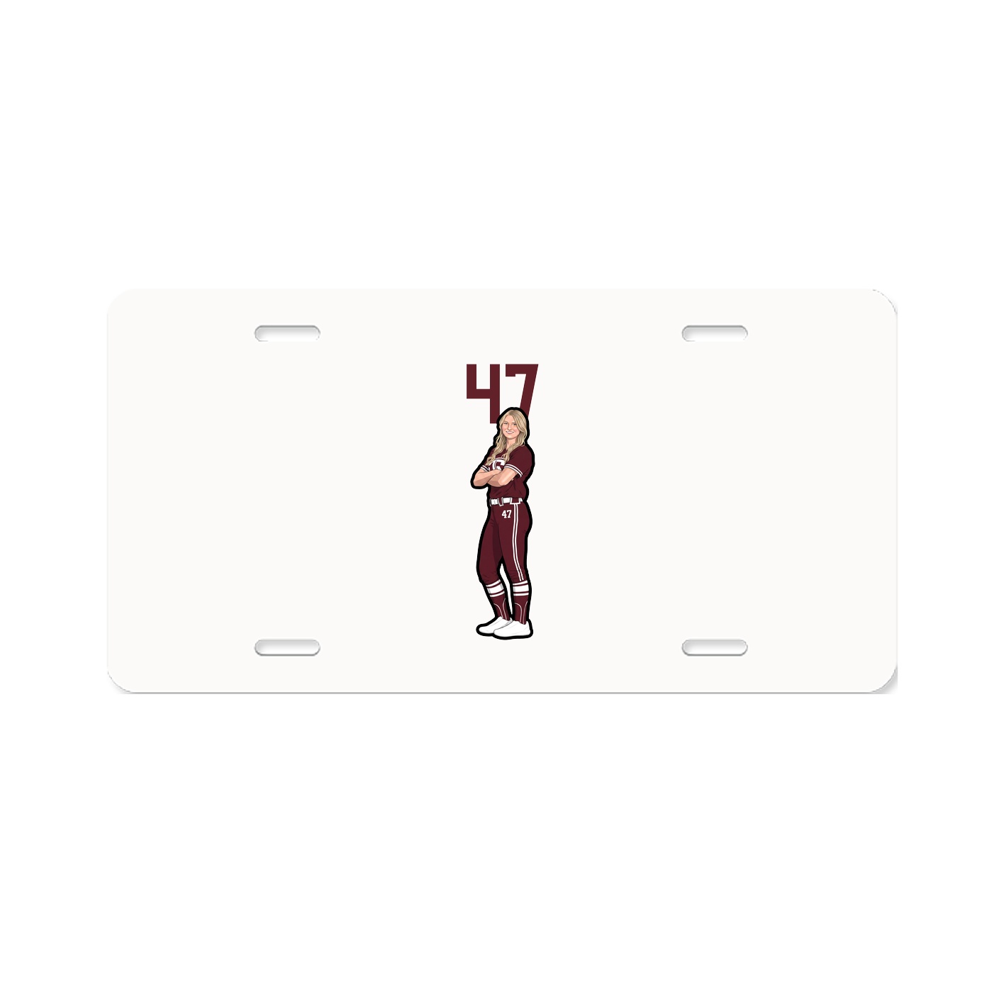 License Plate — Number Top in Classic