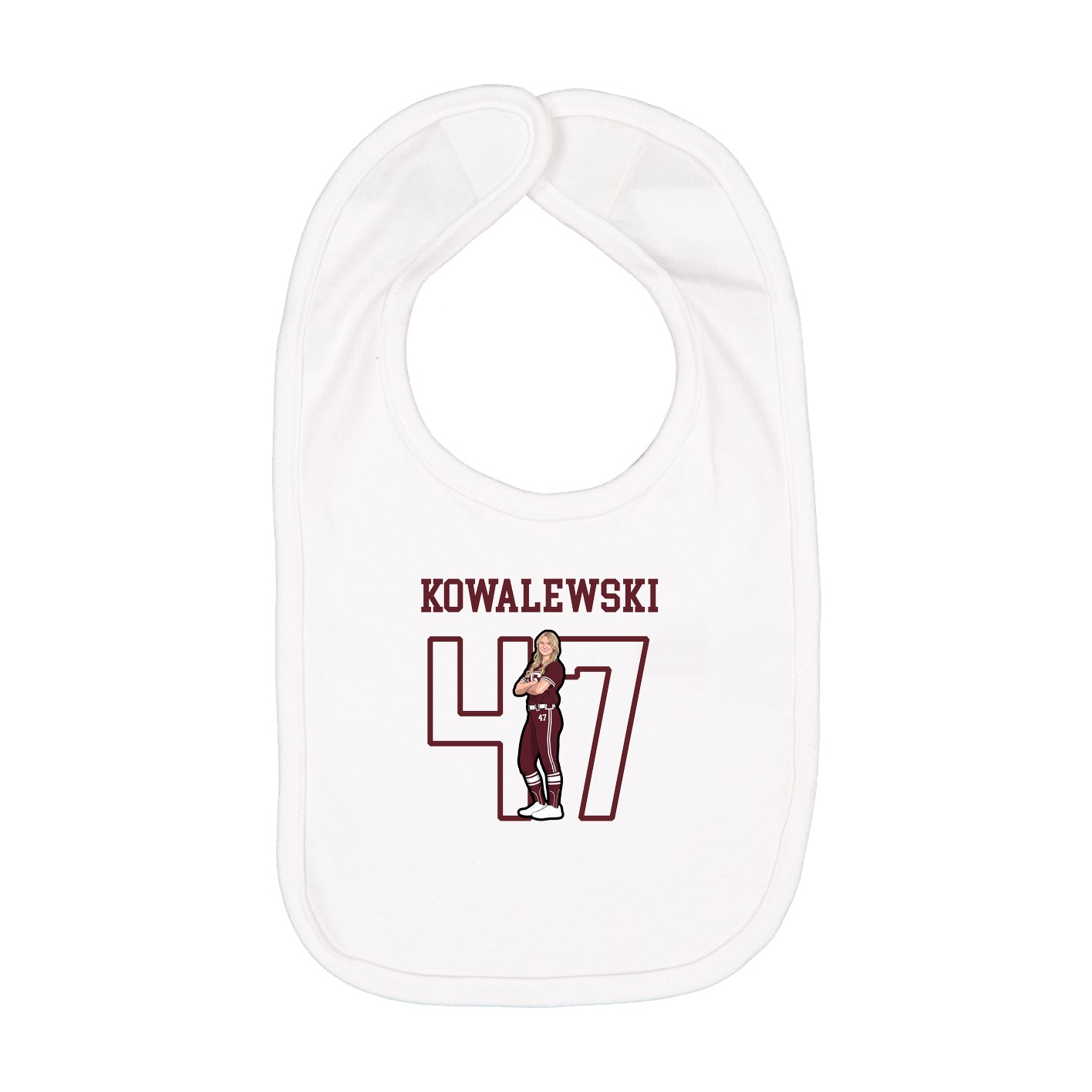 Infant Bib — Shirsey in White