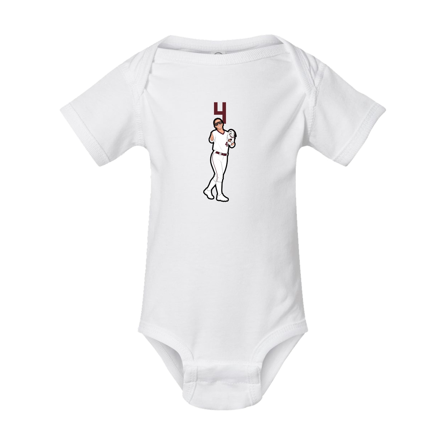 Baby Onesie — Number Top in White