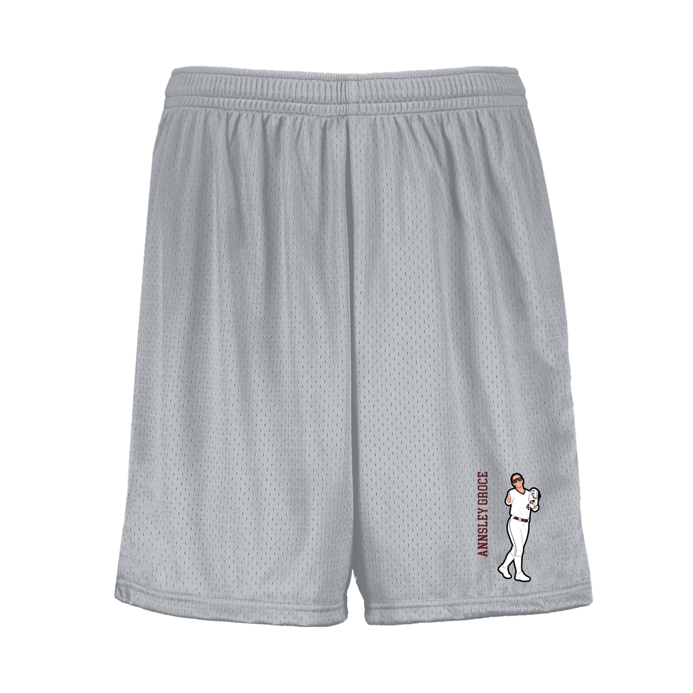 Shorts — Name Vertical in Silver