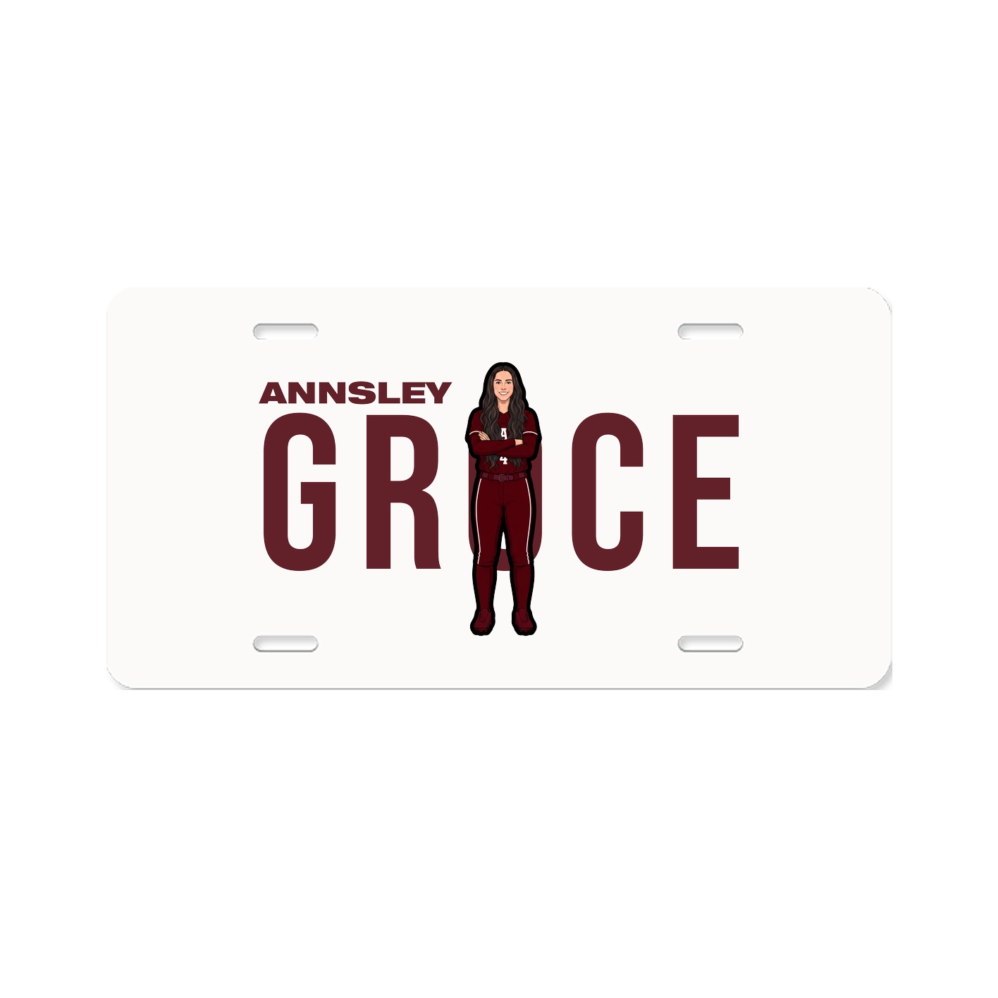 License Plate — Player Name in Classic