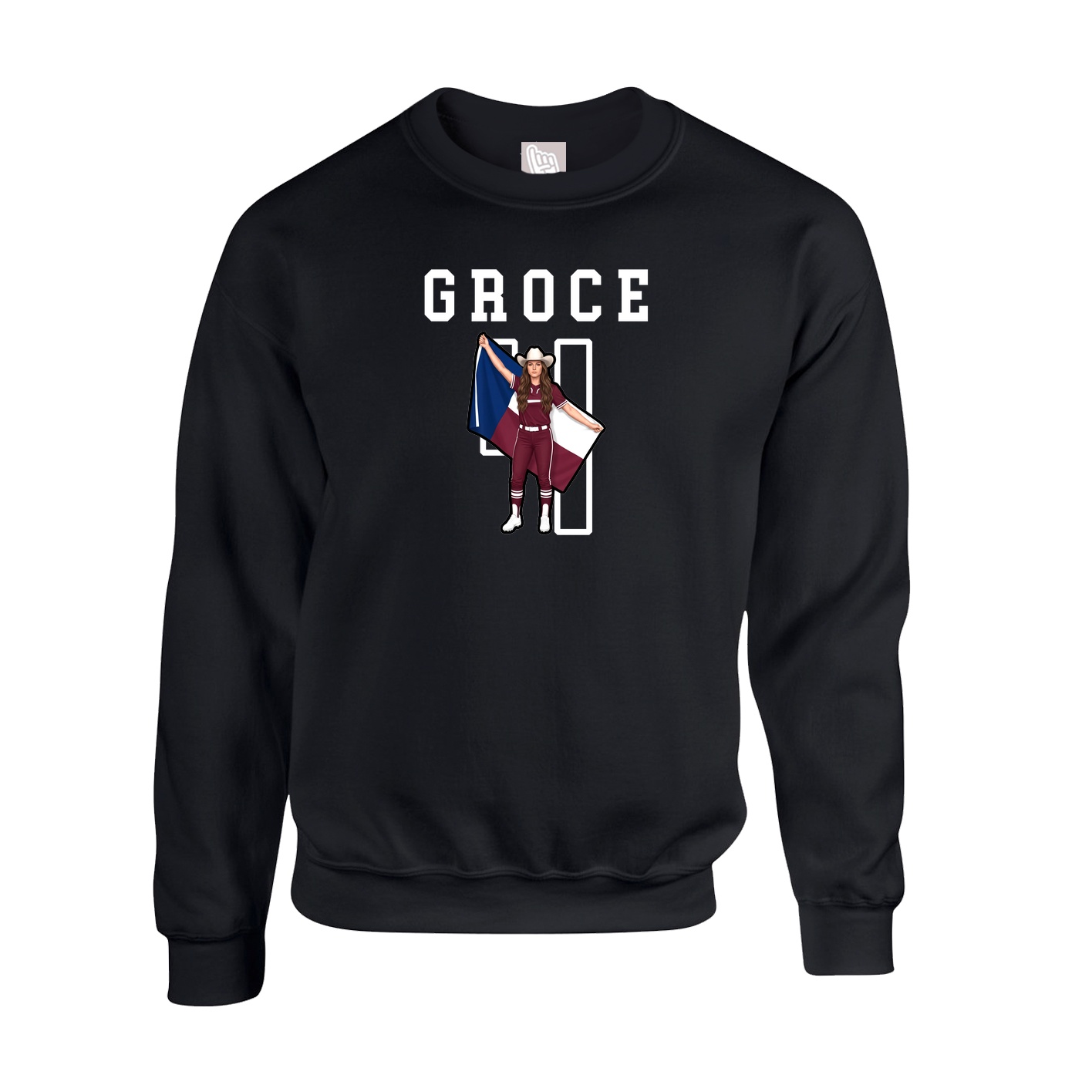 Fleece Crew — Shirsey in Black