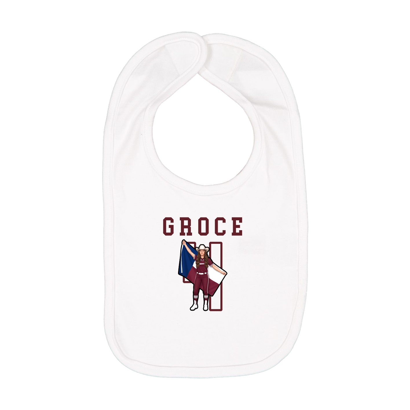 Infant Bib — Shirsey in White