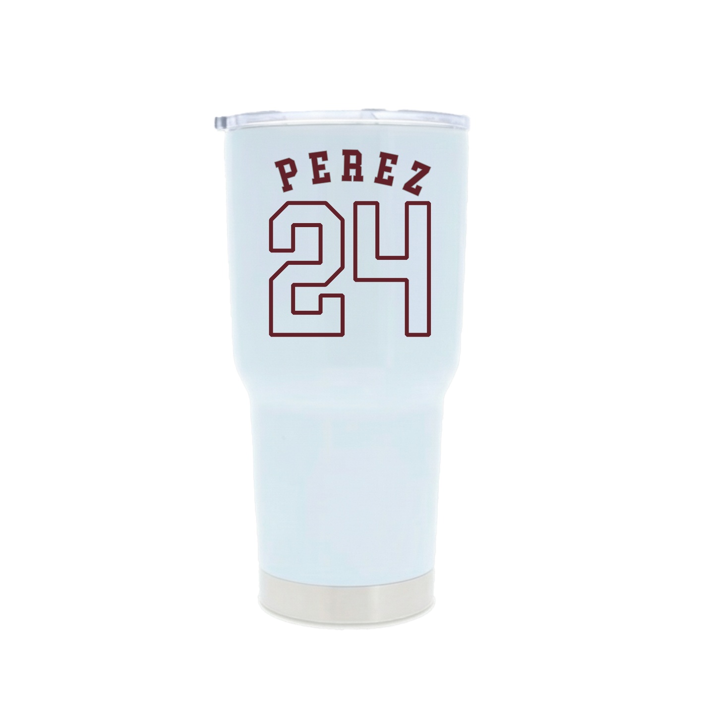 30oz Stainless Steel Tumbler — Shirsey Arch in White