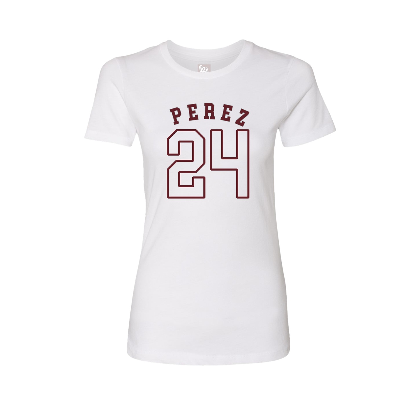 Fitted Women's Tee — Shirsey Arch in White