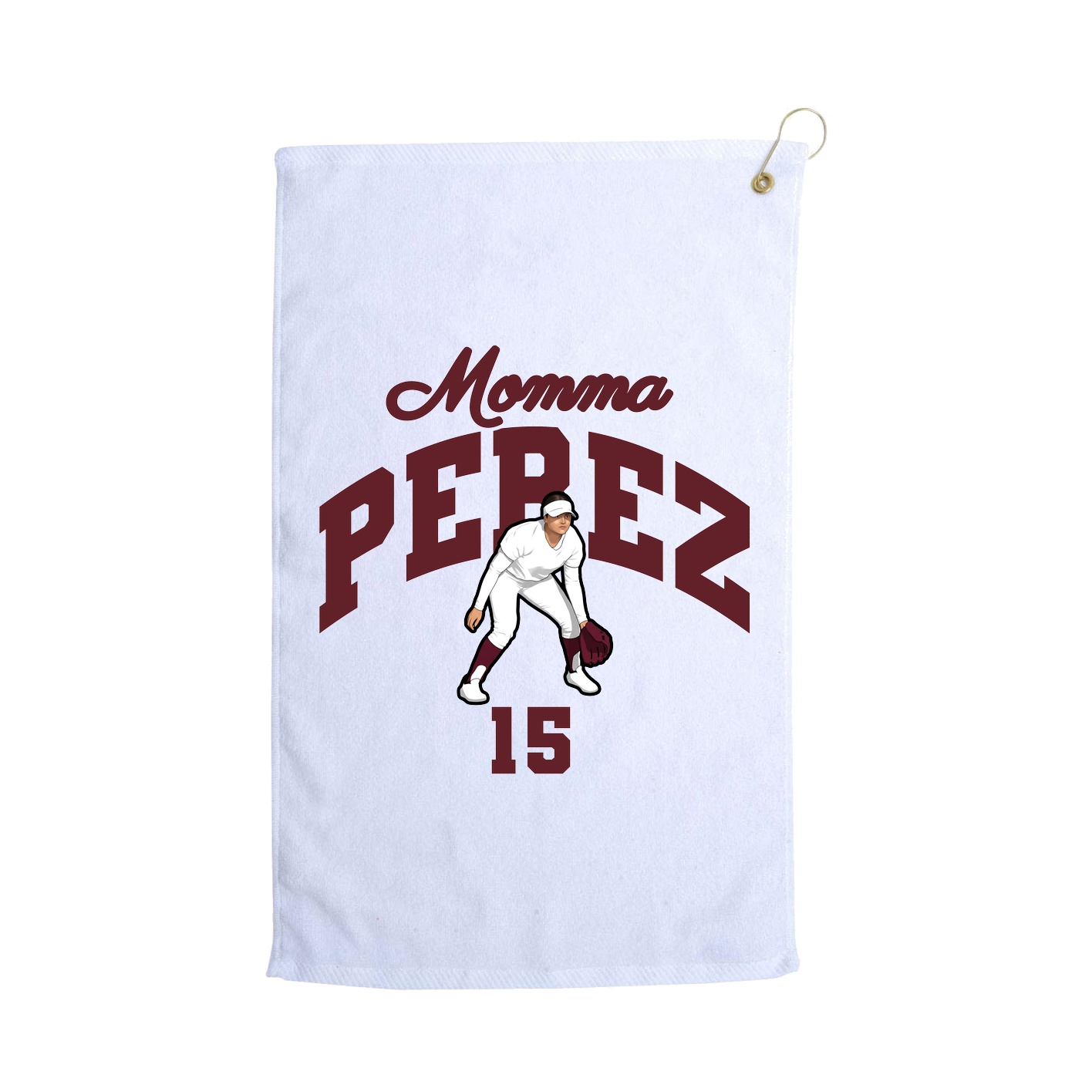 Golf Towel — Mothers Day Arch in White