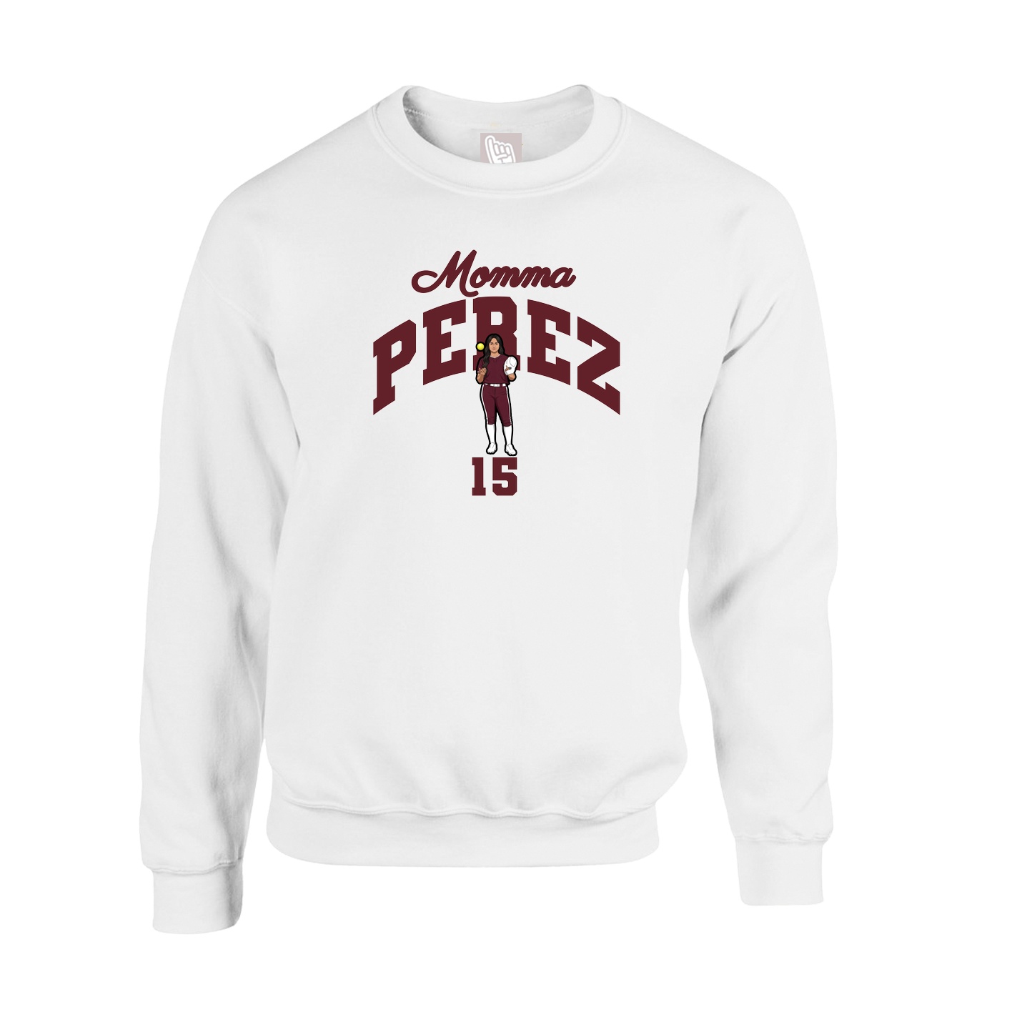 Fleece Crew — Mothers Day Arch in White