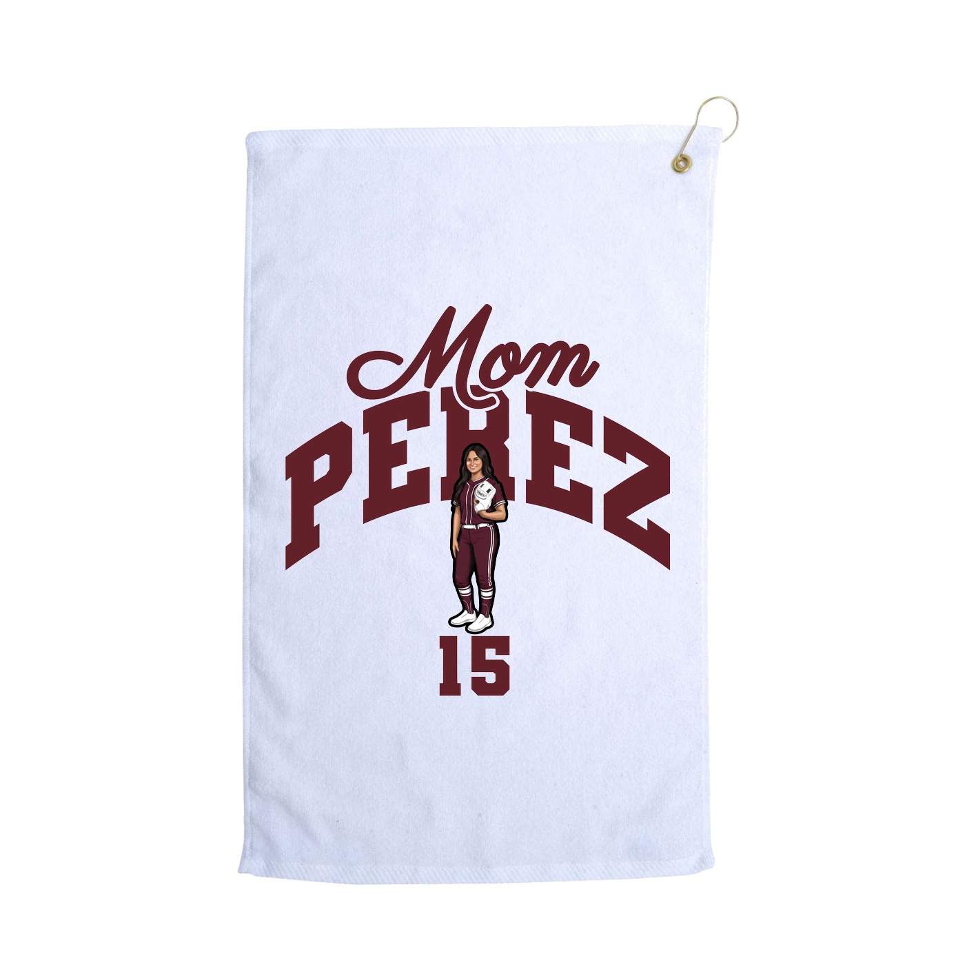 Golf Towel — Mothers Day Arch in White