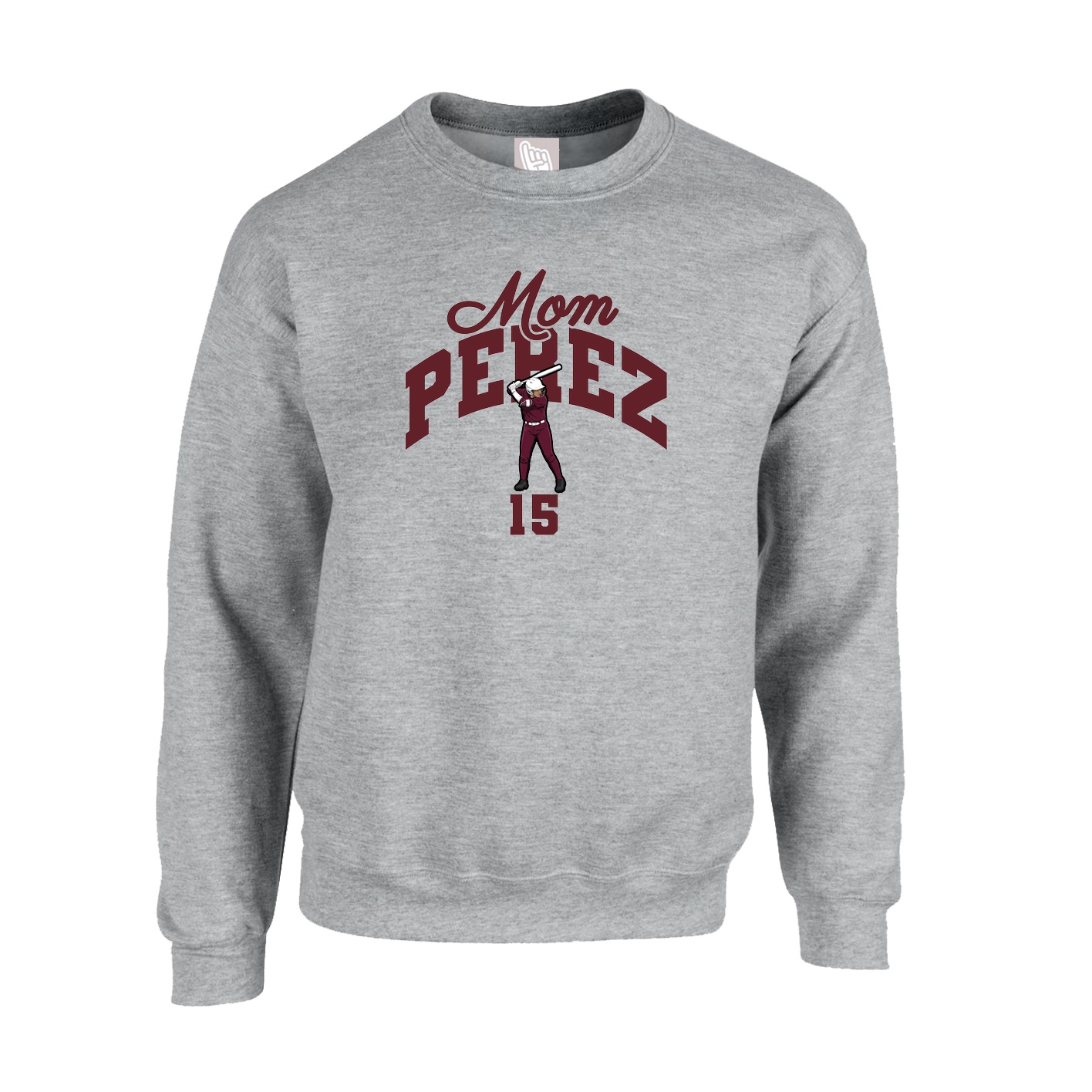 Fleece Crew — Mothers Day Arch in Grey