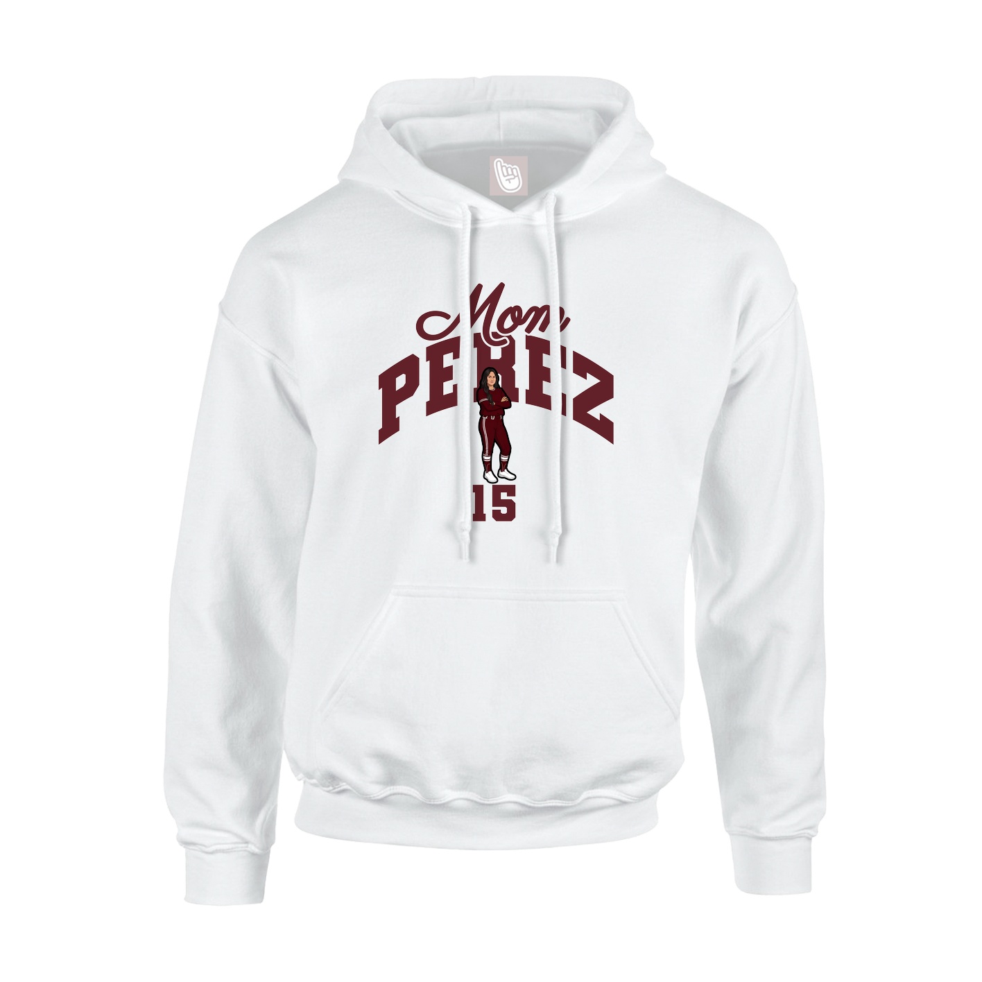 Youth Hoodie — Mothers Day Arch in White