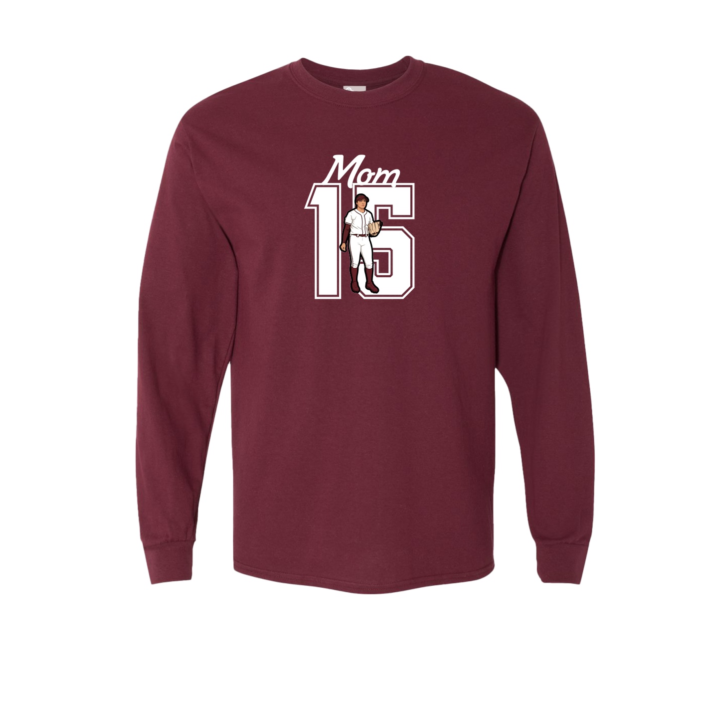 Long Sleeve Tee — Mothers Day Shirsey in Maroon