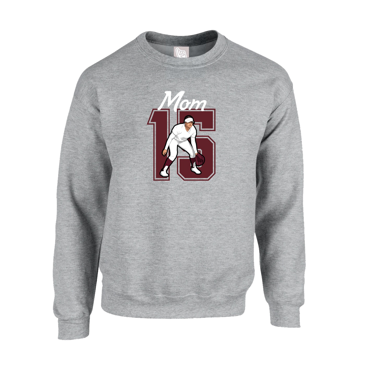 Fleece Crew — Mothers Day Shirsey in Grey