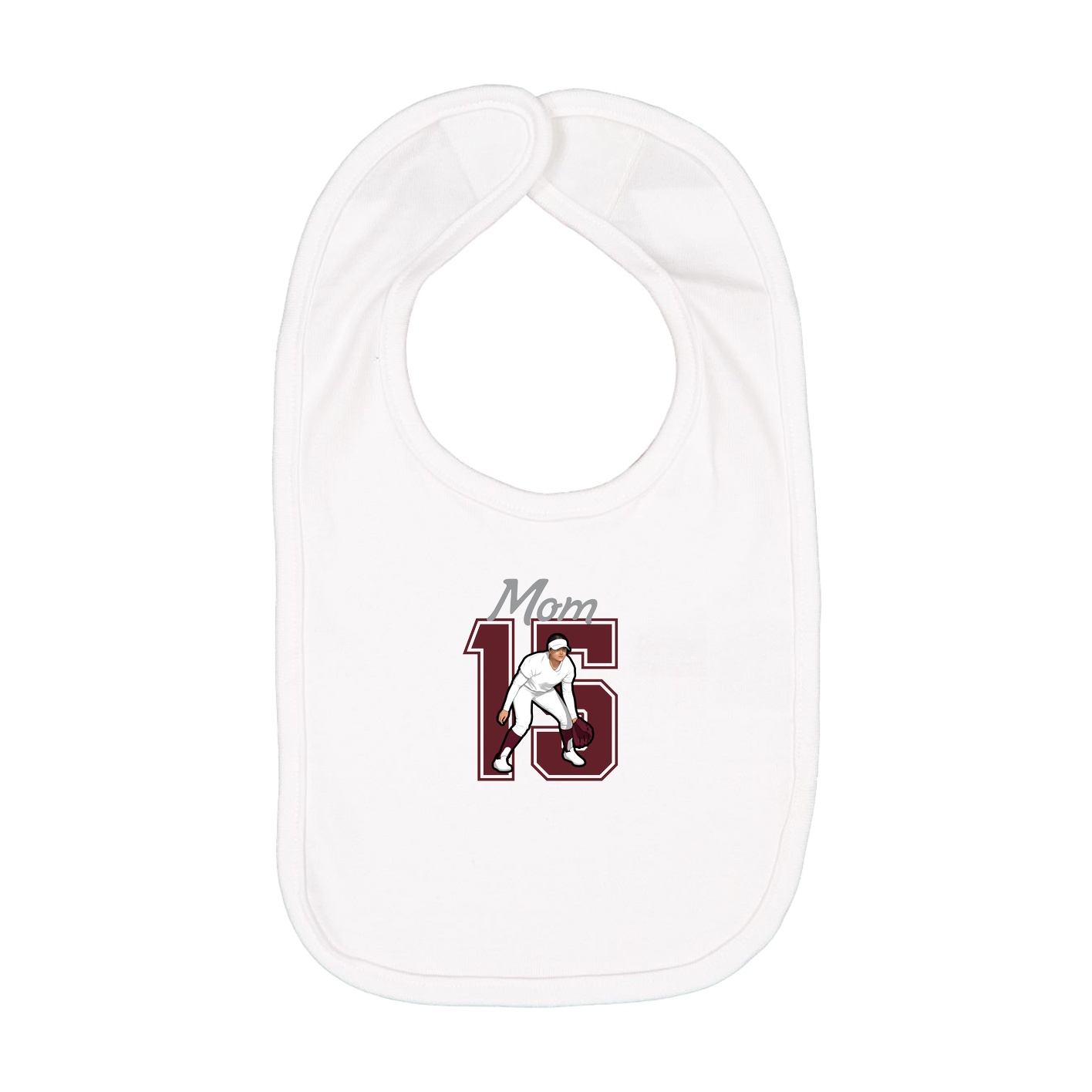 Infant Bib — Mothers Day Shirsey in White
