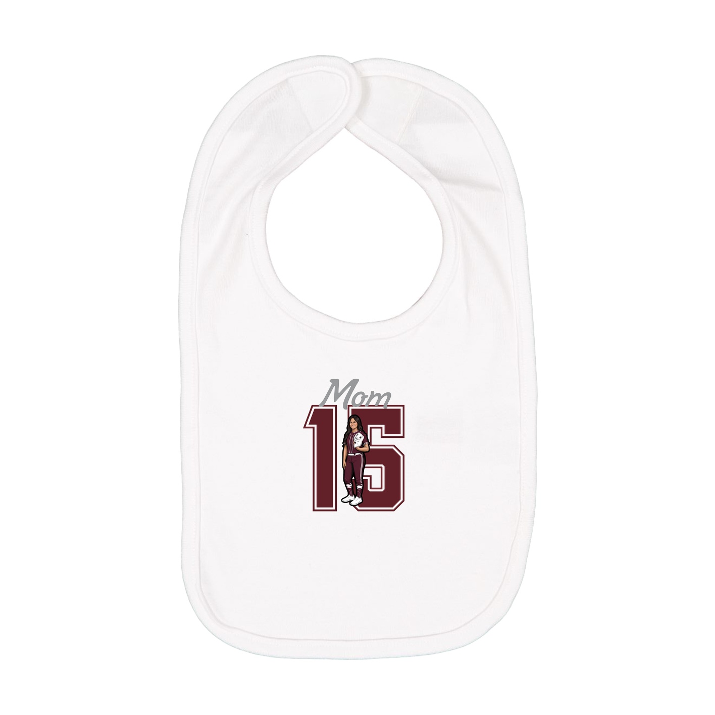 Infant Bib — Mothers Day Shirsey in White