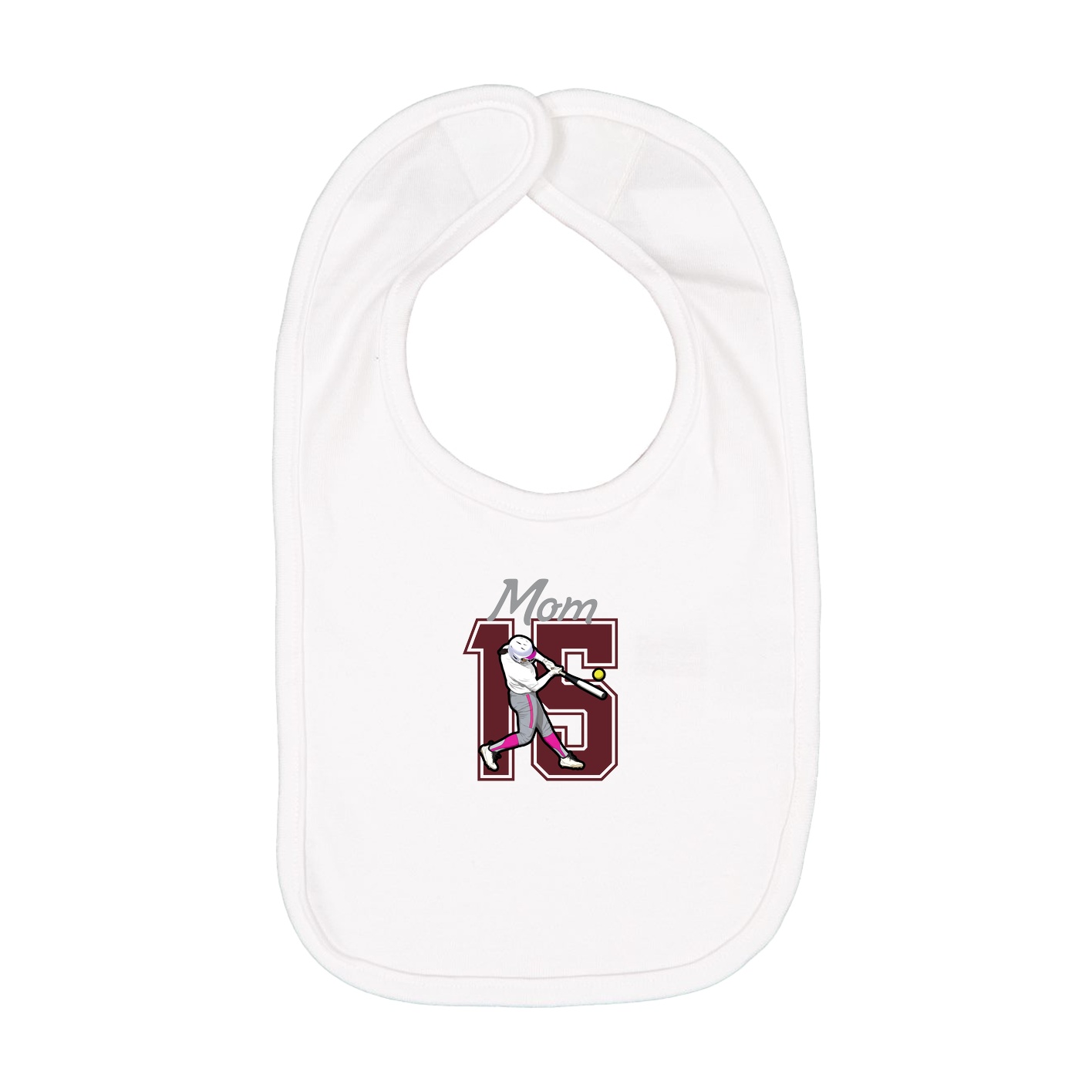 Infant Bib — Mothers Day Shirsey in White