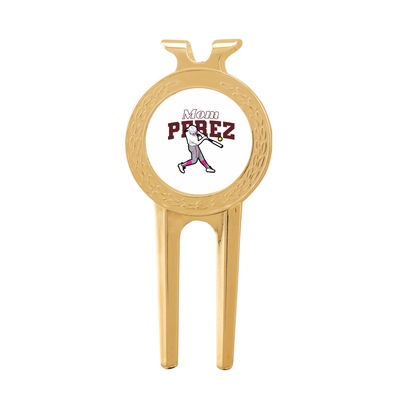 Divot Tool with Ball Marker — Mothers Day Block in Classic