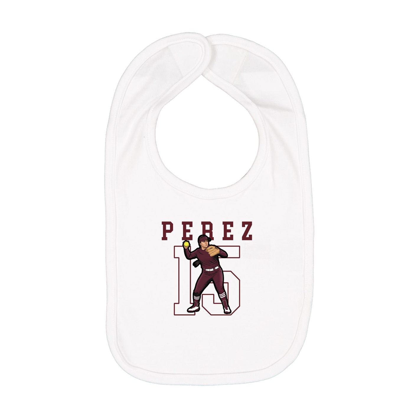Infant Bib — Shirsey in White