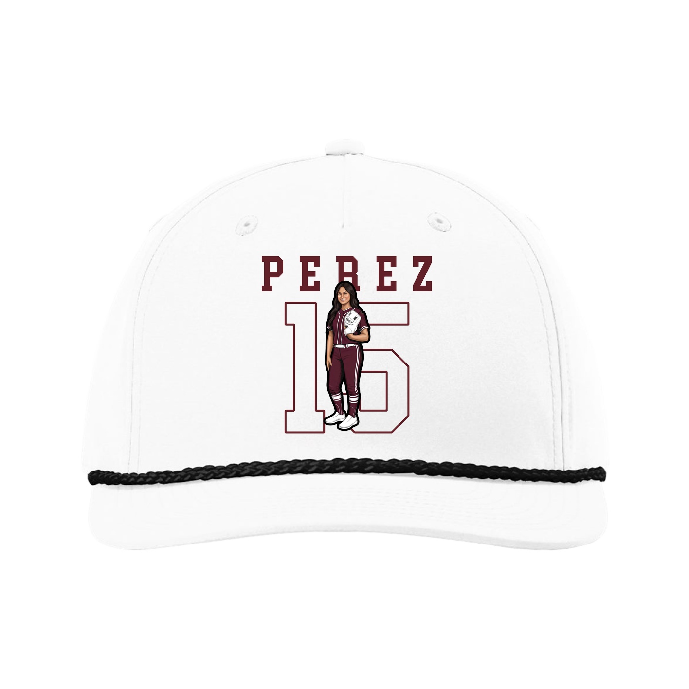 Five-Panel Classic Rope Cap — Shirsey in White