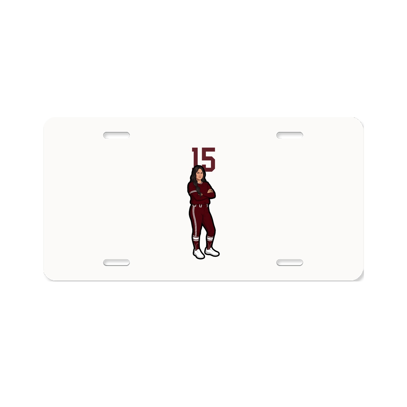 License Plate — Number Top in Classic