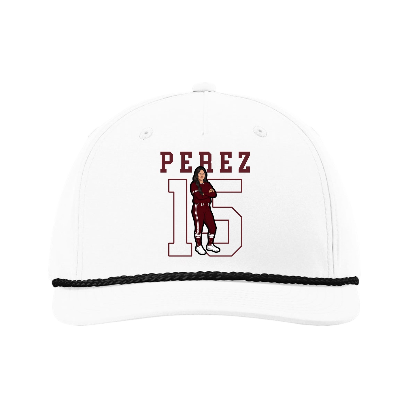 Five-Panel Classic Rope Cap — Shirsey in White